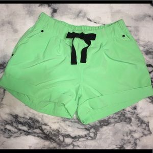 Lululemon neon green shorts